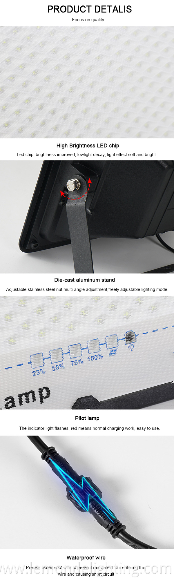 Solar Floodlight for Outdoor Spaces